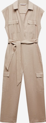 MANGO Jumpsuit 'Quita' i beige: forside