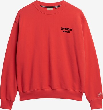 Sweat-shirt Superdry en rouge : devant