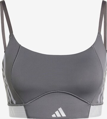 ADIDAS PERFORMANCE Bralette Sports Bra 'Hyperglam' in Grey: front