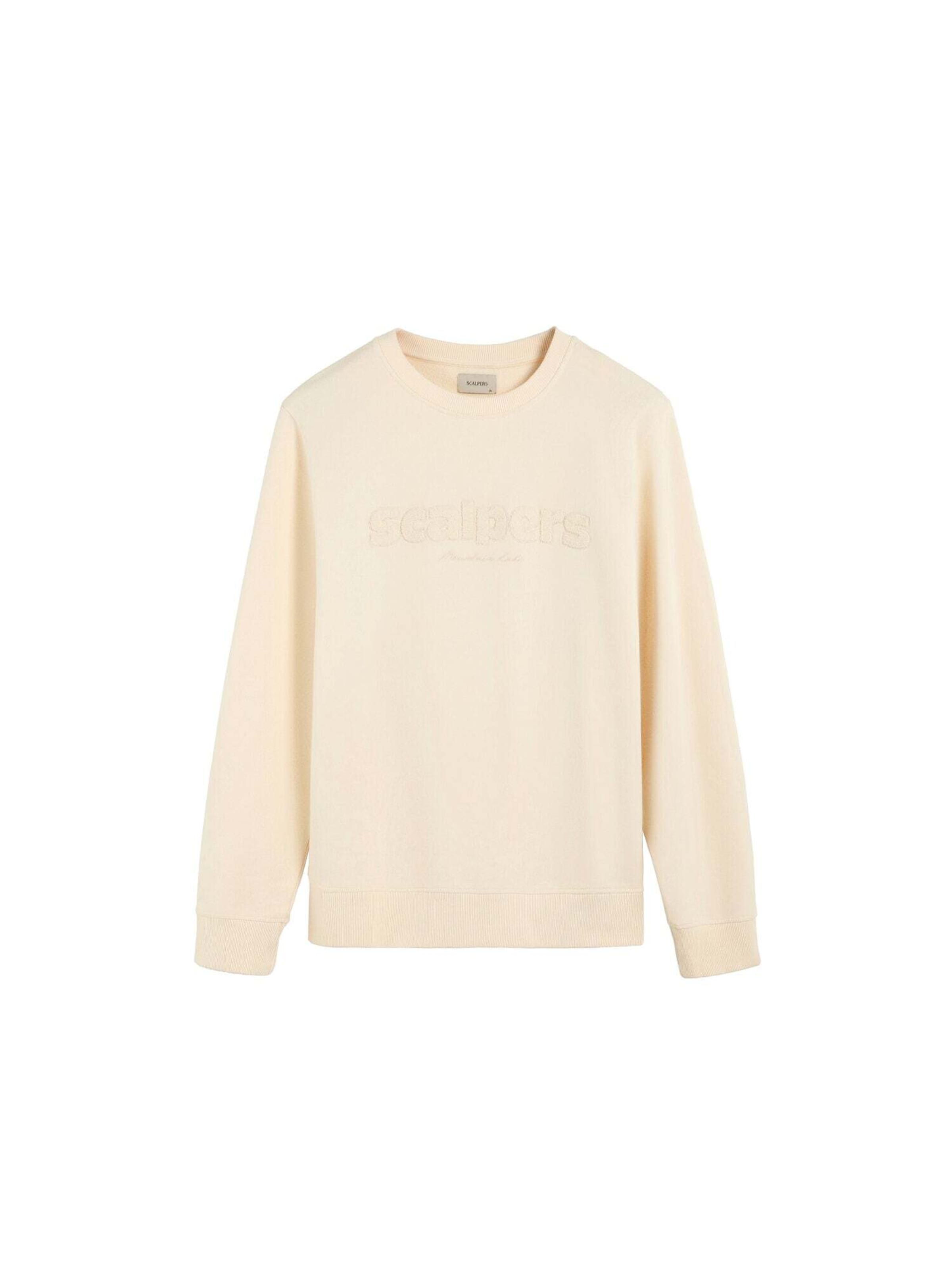 Scalpers Sweatshirt 'Terry' in Beige: front