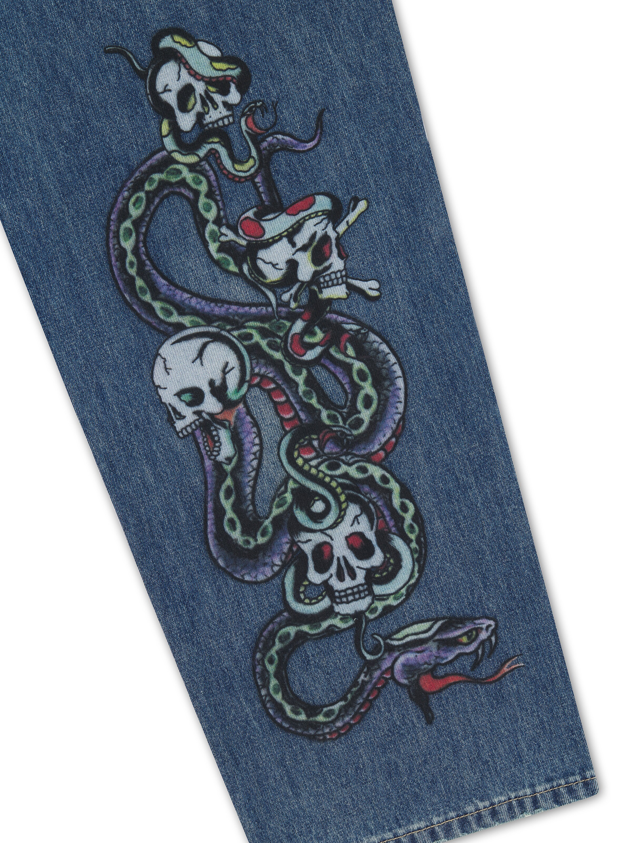 Ed Hardy - Loosefit Vaquero en azul