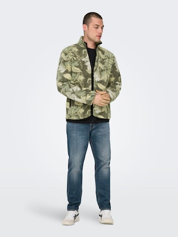 Only & Sons Fleece jas 'Emilio' in Grijs