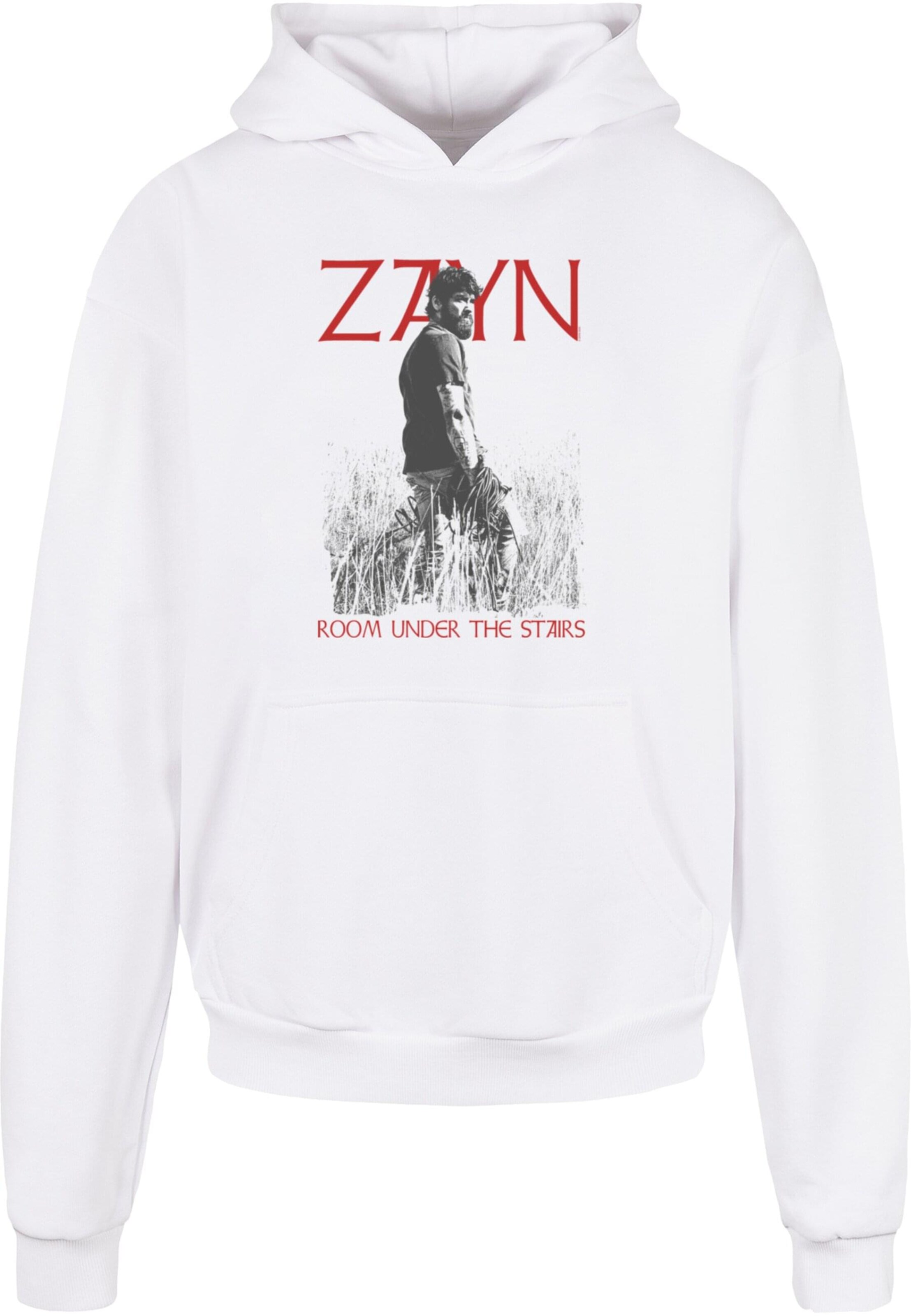 Merchcode Sweatshirt 'Zayn - Ruts Baby' in Wit: voorkant