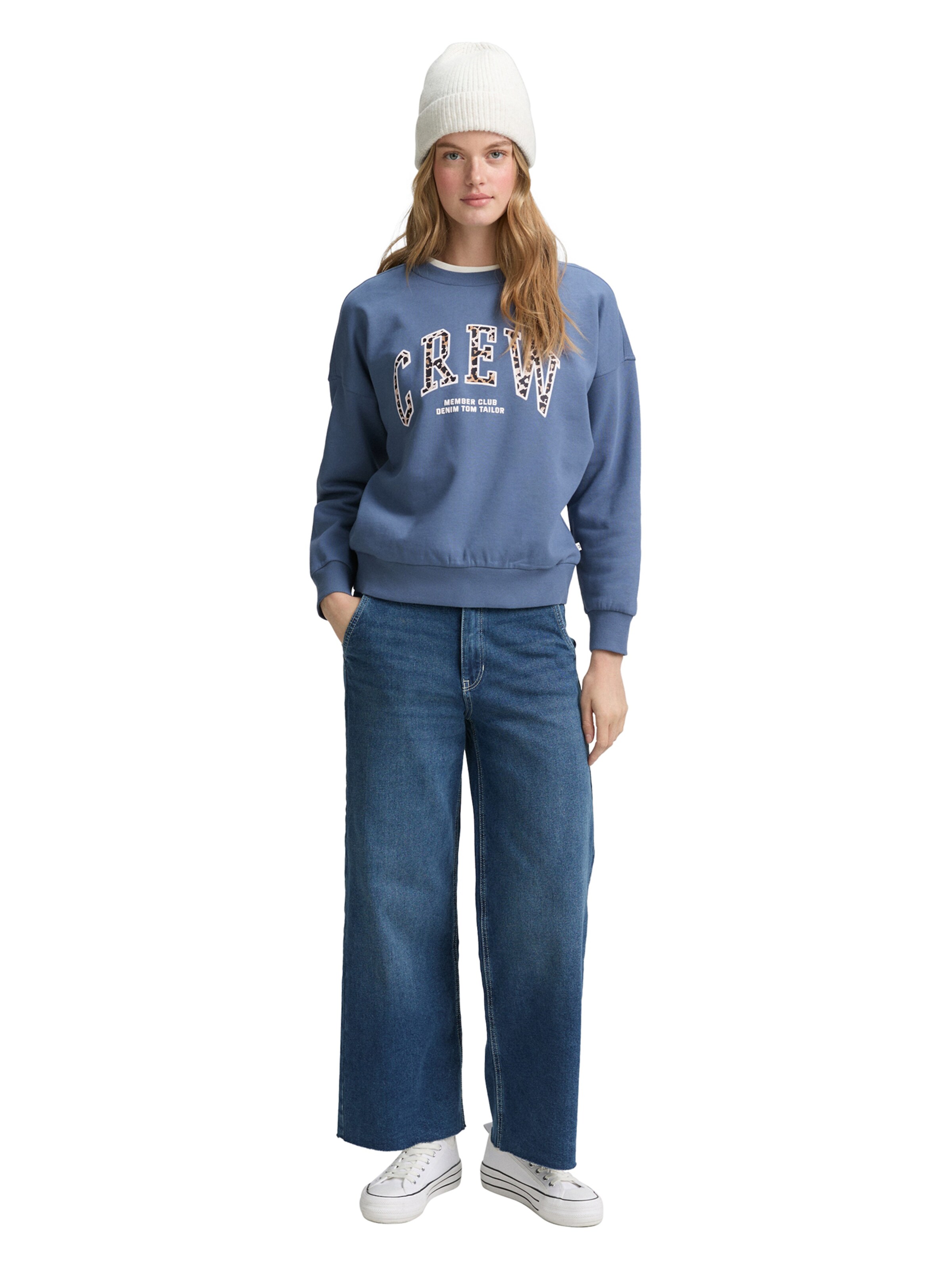 TOM TAILOR DENIM Sweatshirt in Blau