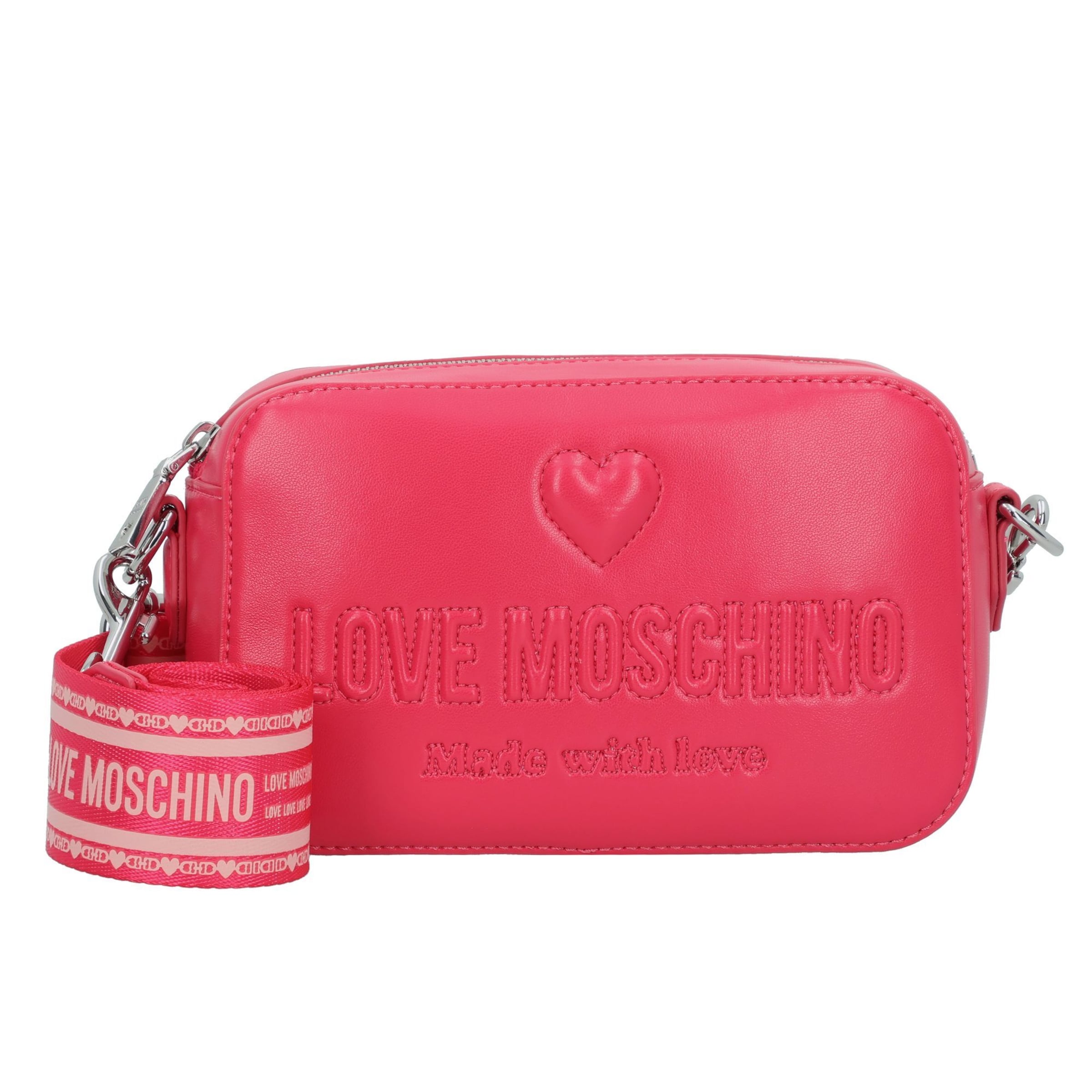 Borsa a tracolla 'Ember' di Love Moschino in rosa: frontale