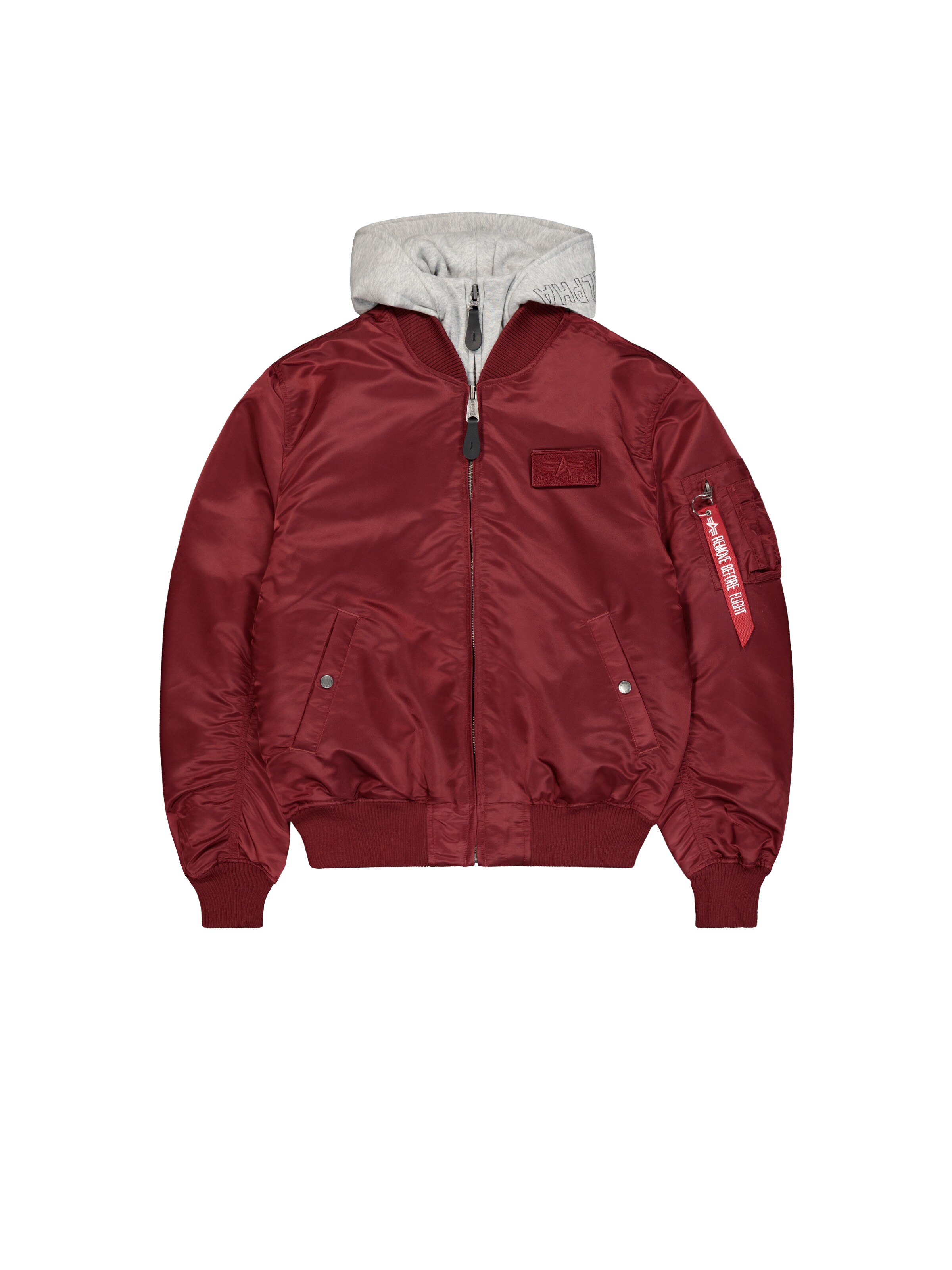 ALPHA INDUSTRIES Übergangsjacke 'MA-1 D-Tec'‌‌‌‌‌‌ in Rot: Vorderseite
