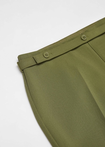 MANGO Regular Pleated Pants 'Creta' in Green