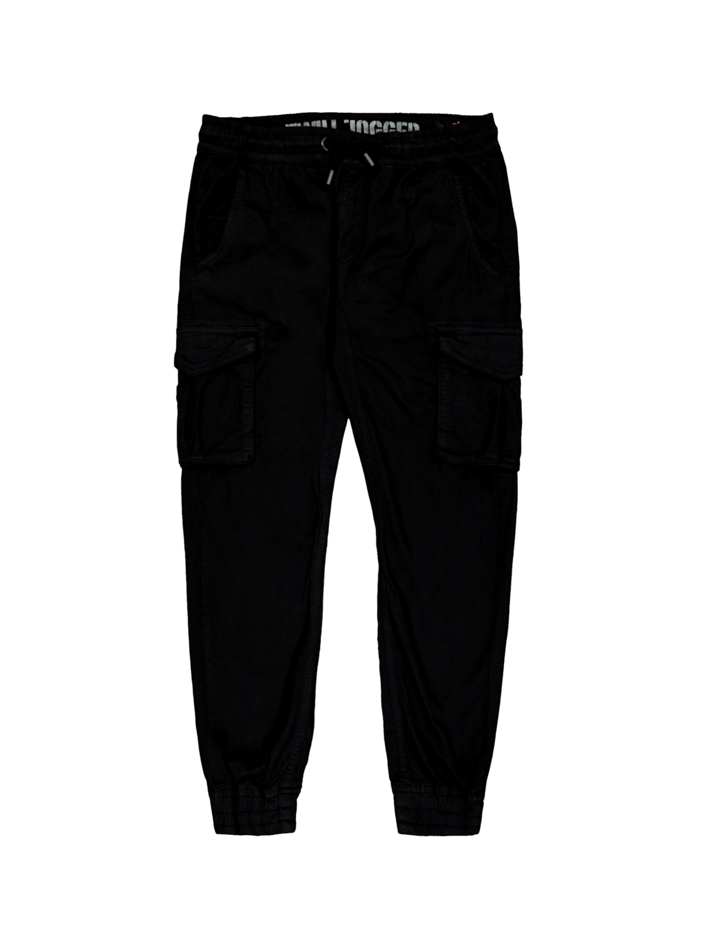 ALPHA INDUSTRIES Pantalon cargo en noir, Vue avec produit