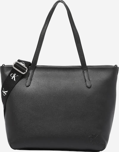 Calvin Klein Jeans Nakupovalna torba | črna / srebrna / bela barva, Prikaz izdelka