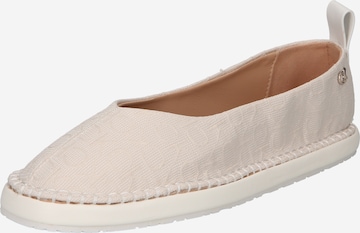 Calvin Klein Classic Flats in White: front