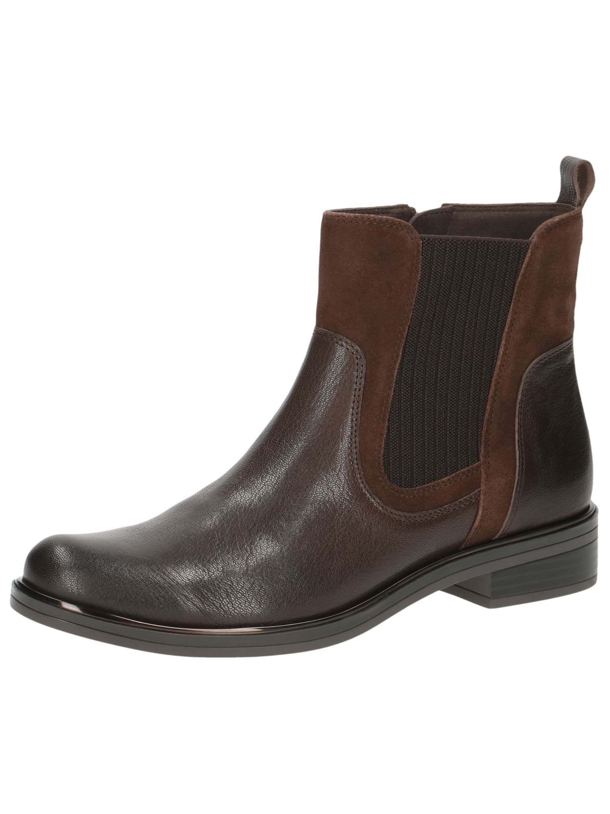 CAPRICE Chelsea boots in Bruin: voorkant