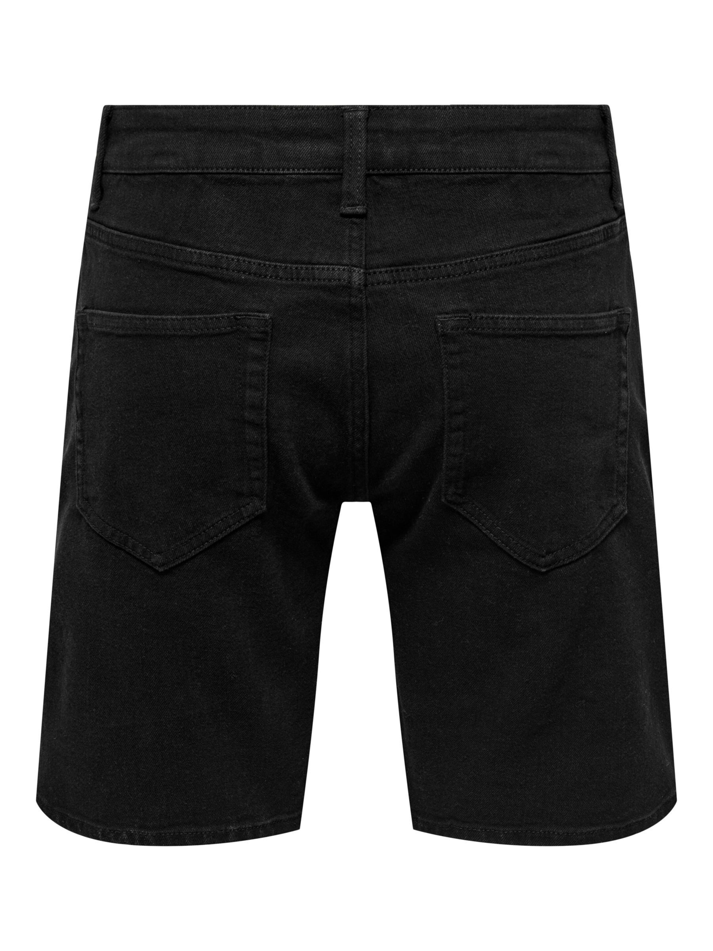 Only & Sons Regular Shorts 'ONSWeft' in Schwarz