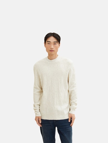 TOM TAILOR Sweater in White: front