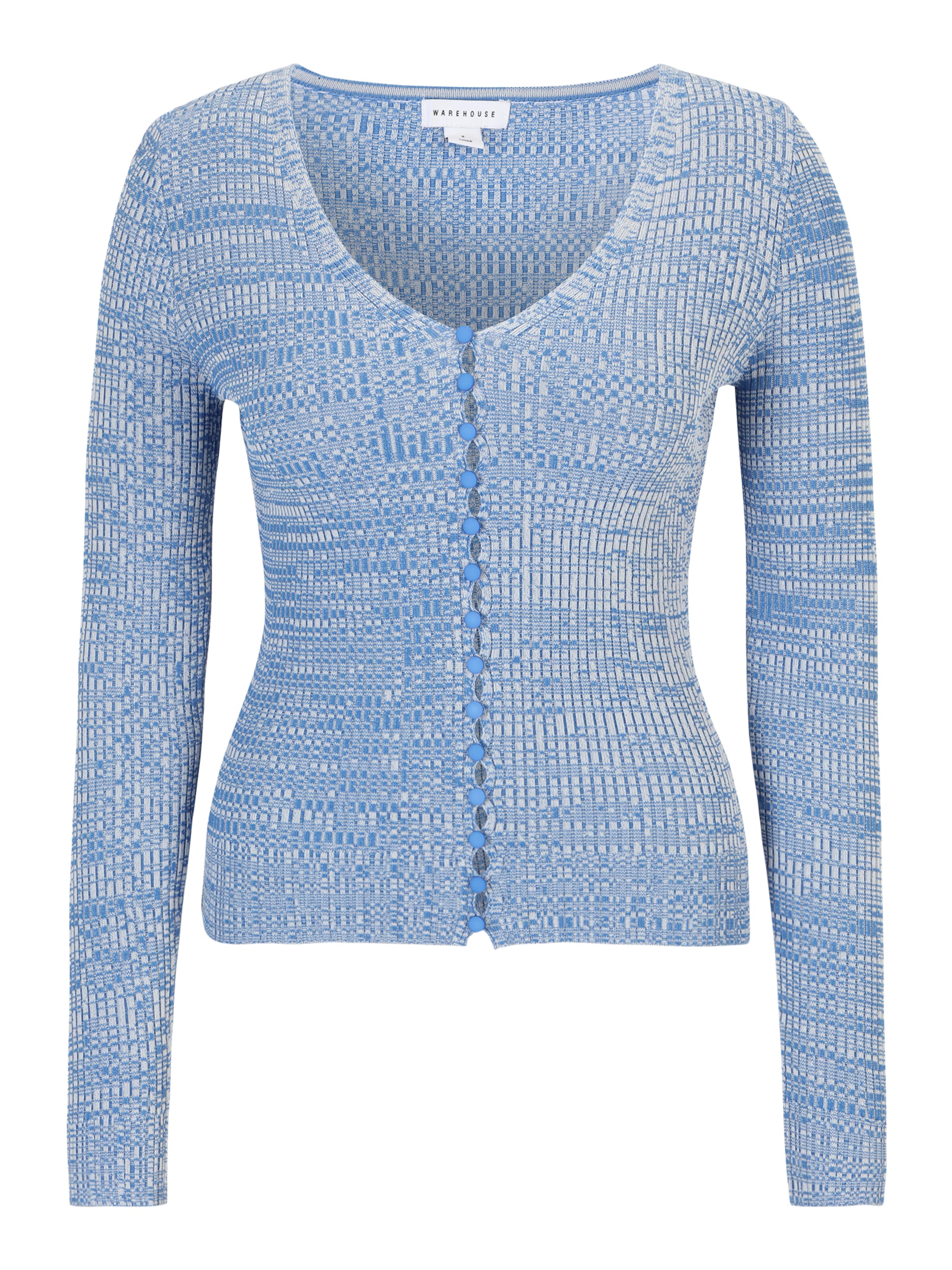 Warehouse Kardigan – modrá: přední strana