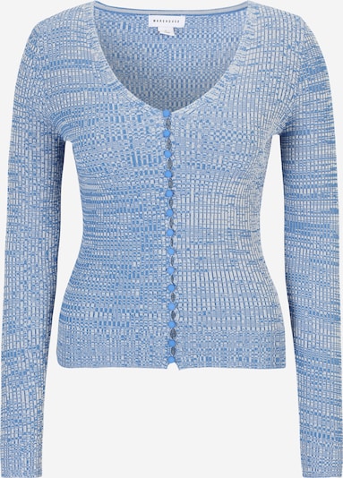 Warehouse Cardigan i S i lyseblå / hvid, Produktvisning