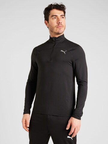 PUMA Αθλητική μπλούζα φούτερ 'Cloudspun' σε μαύρο: μπροστά