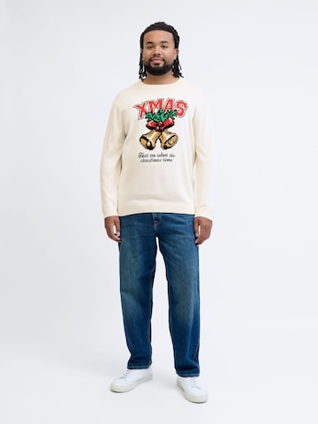JACK & JONES Pullover i hvid