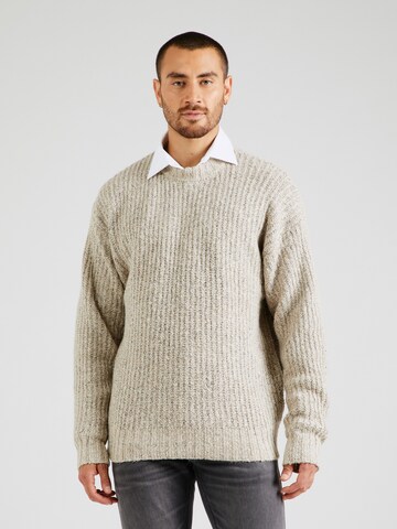 JACK & JONES Sweater 'JORQUEENS' in Beige: front