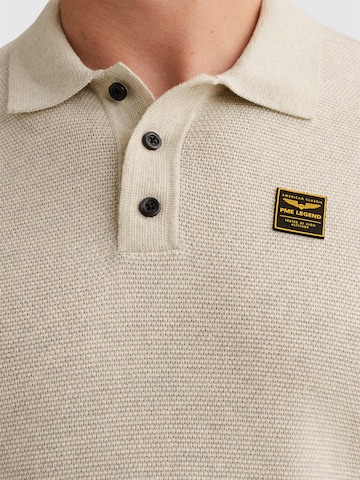 Maglietta 'Polo shirt with waffle texture' di PME Legend in bianco