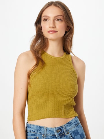 BDG Urban Outfitters Gebreide top in Geel: voorkant