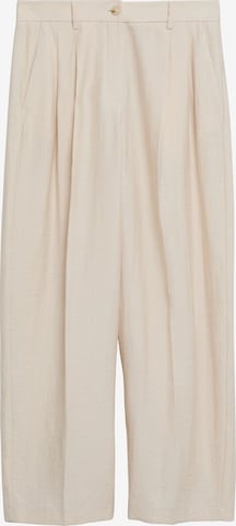 Wide Leg Pantalon à pince COMMA en beige : devant