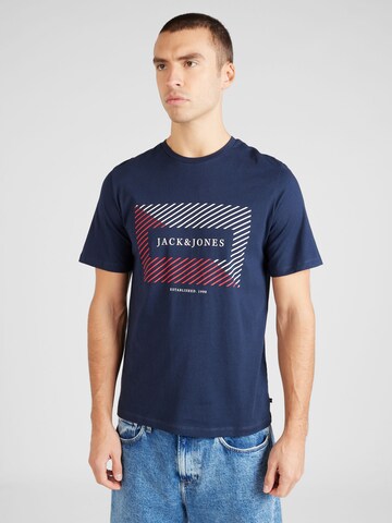 T-Shirt 'CYRUS' JACK & JONES en bleu : devant