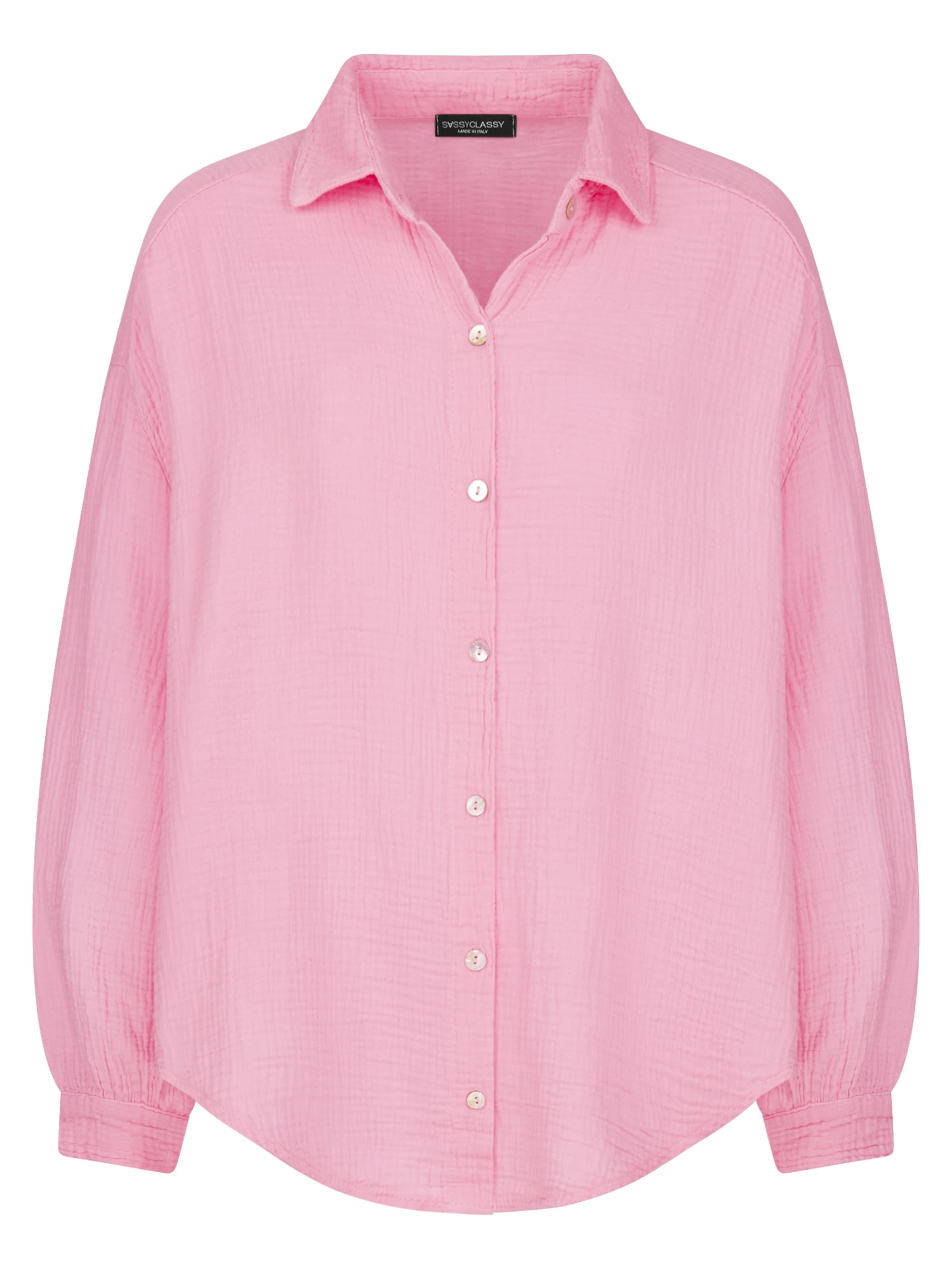 SASSYCLASSY Blouse 'kürzere Variante' in Pink: front