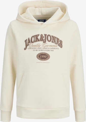 Jack & Jones Junior Sweatshirt 'Ari Branding' in Beige: Vorderseite