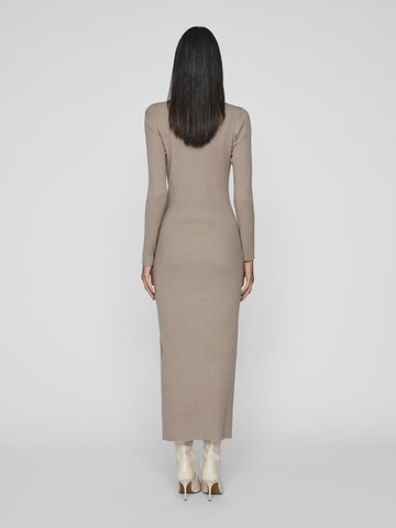VILA Strikkjole i beige