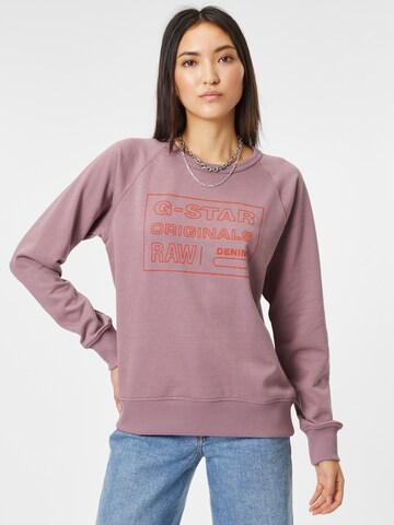 G-Star RAW Sweatshirt in Lila: predná strana