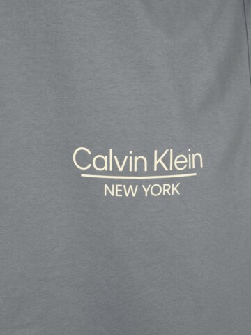 Calvin Klein Big & Tall Shirt 'NEW YORK' in Grey