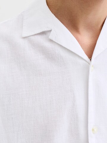 JACK & JONES Comfort fit Button Up Shirt 'Summer' in White