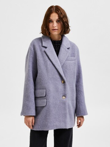 SELECTED FEMME Between-Seasons Coat 'AVA' in Purple: front