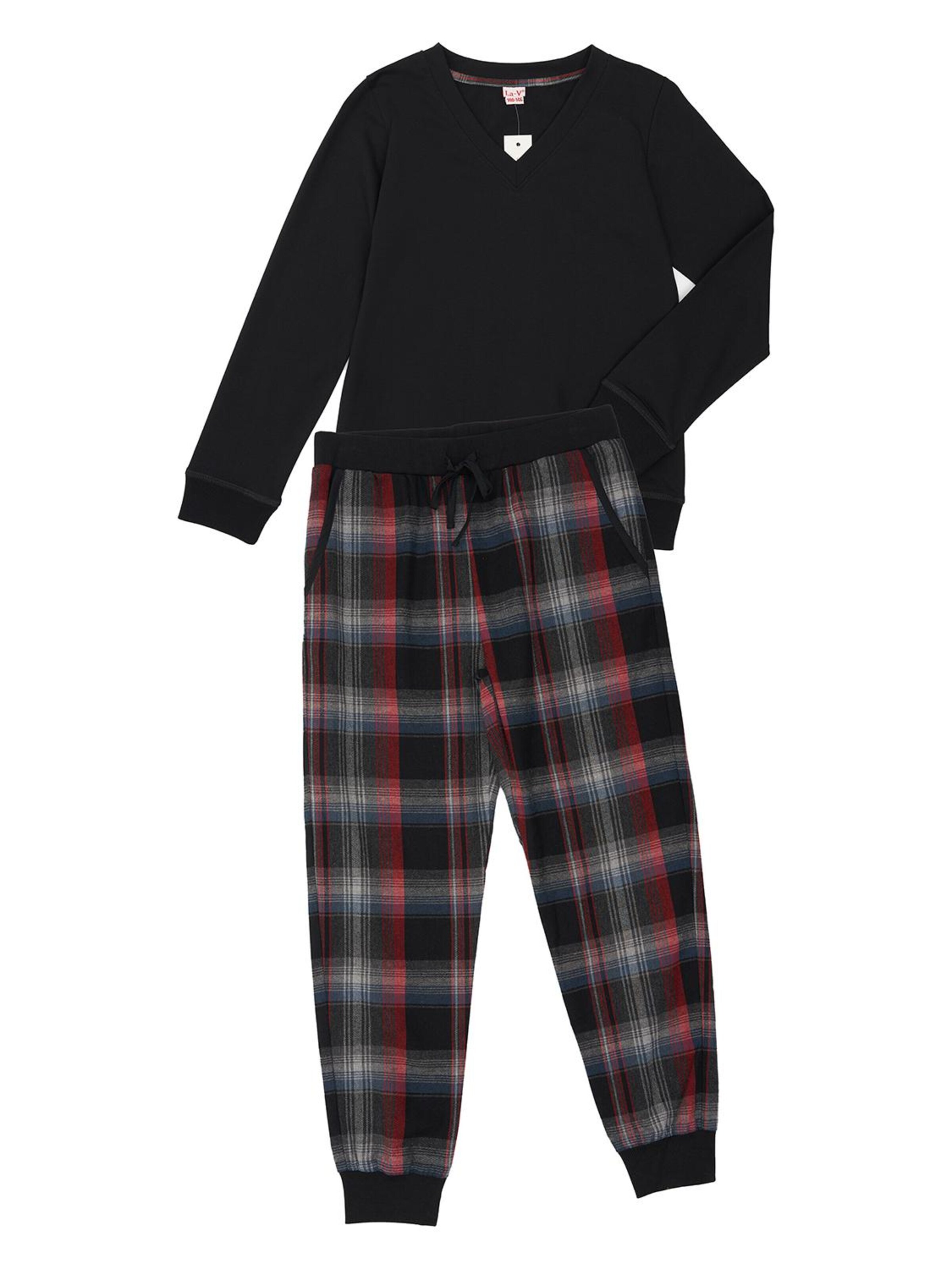 La V Pajamas in Black