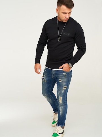 JACK JONES Sweatshirt 'JJCOPOPS' in Black