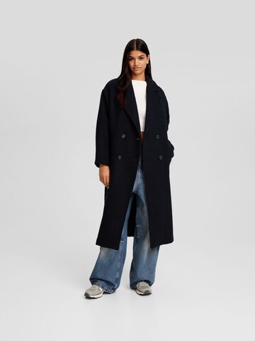 Bershka Between-seasons coat in Blue