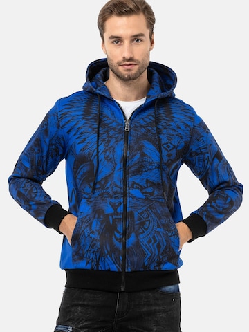 Veste de survêtement CIPO & BAXX en bleu : devant