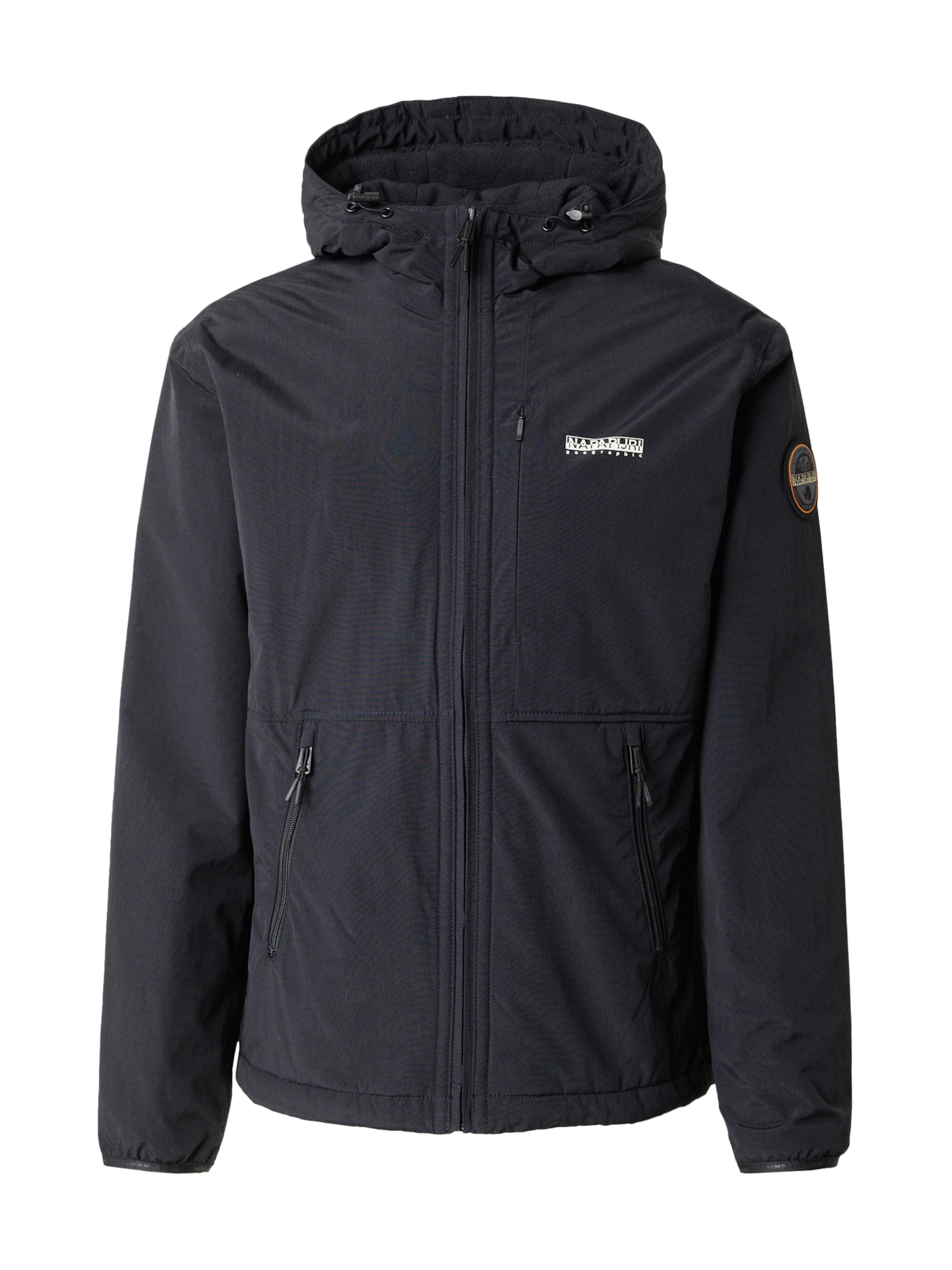 NAPAPIJRI Φθινοπωρινό και ανοιξιάτικο μπουφάν 'A-Tundra' σε μαύρο: μπροστά