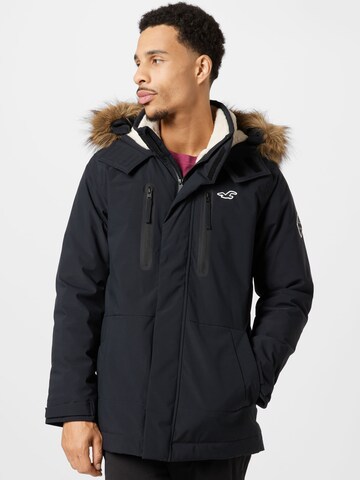 HOLLISTER Winterparka in Zwart: voorkant