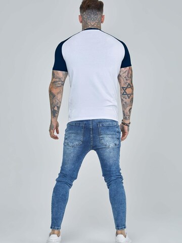 SikSilk Shirt 'Raglan' in Wit