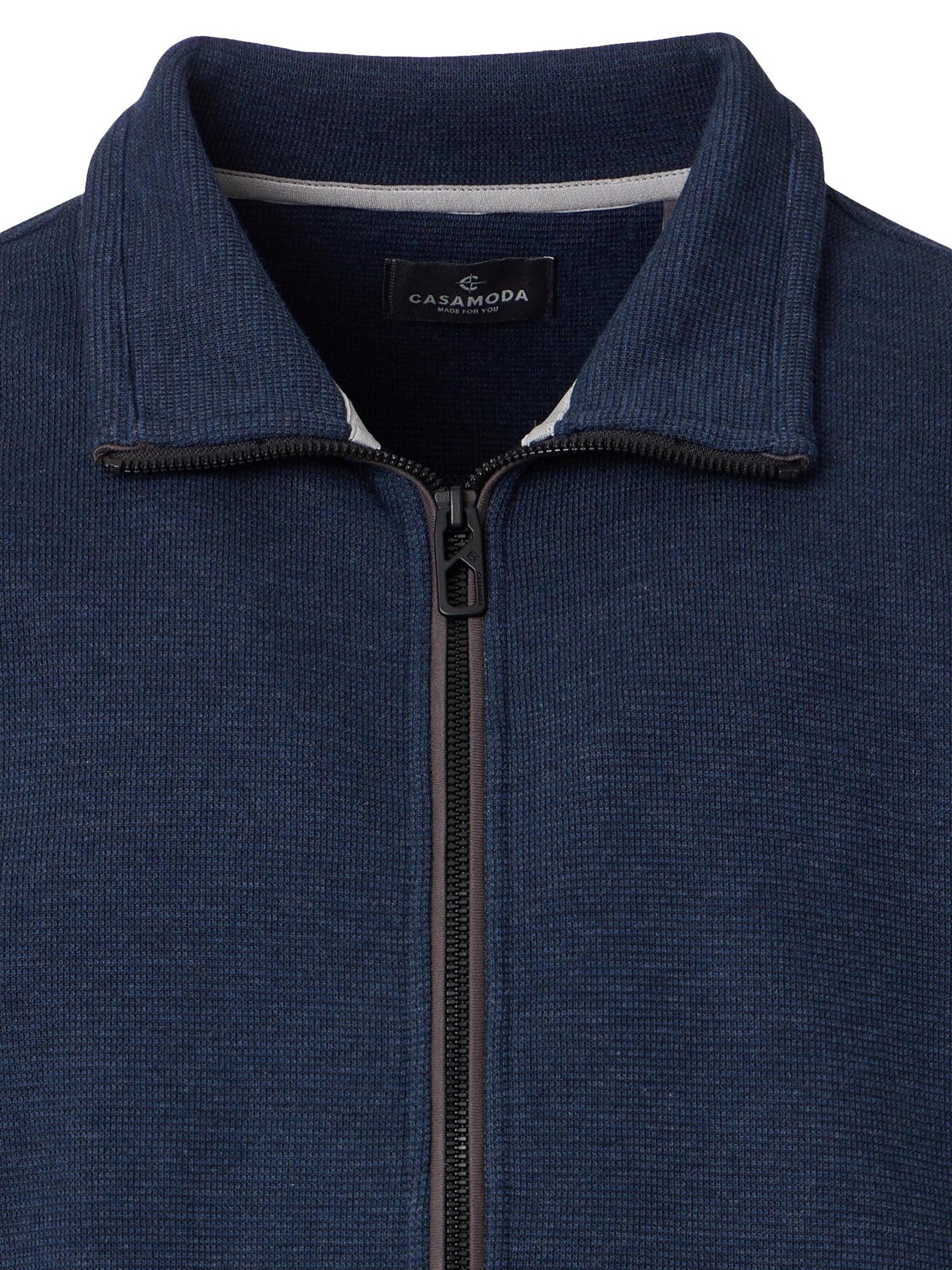 CASAMODA Zip-Up Hoodie 'Basic' in Blue