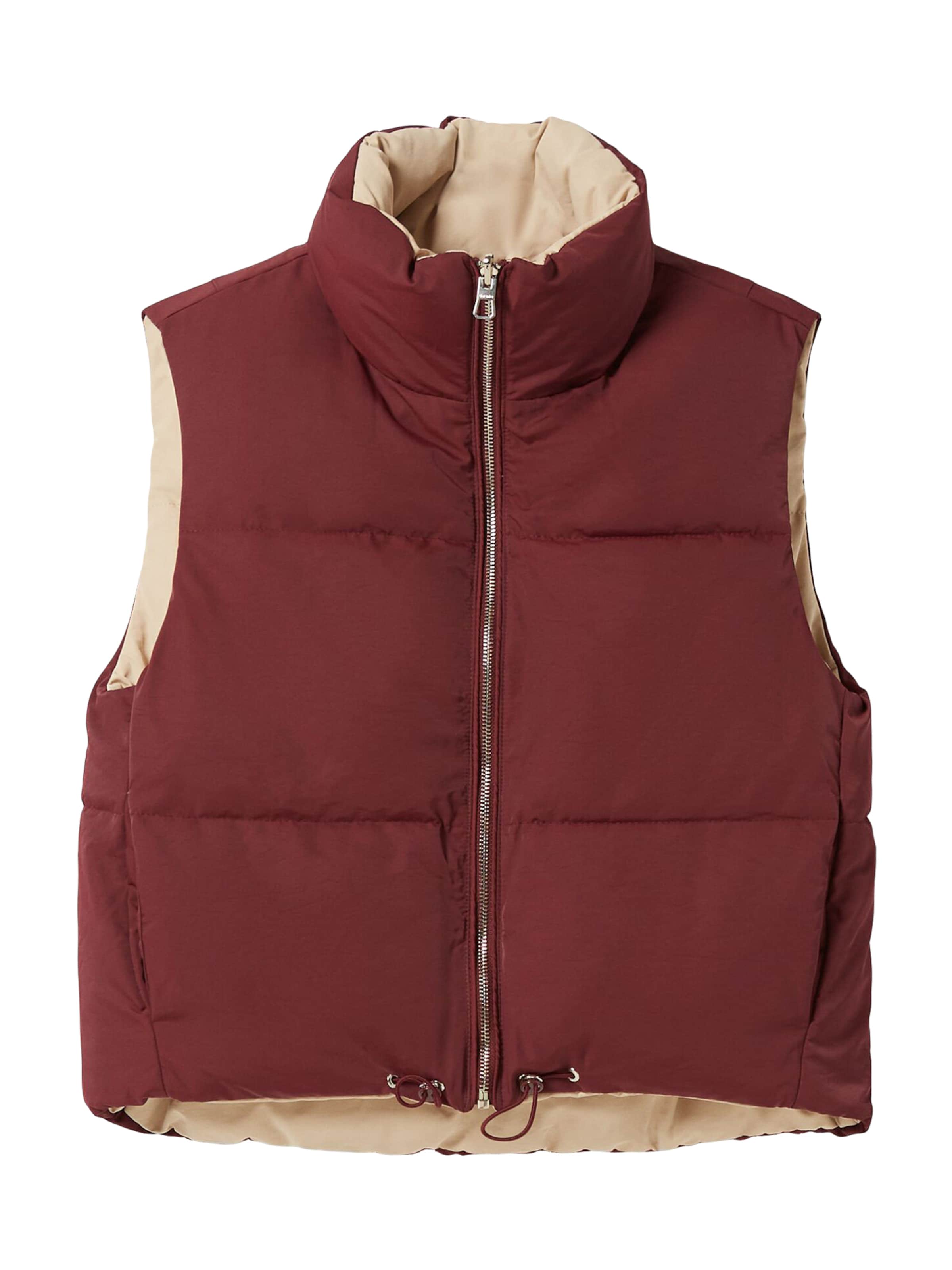 Bershka Vest i beige / grenadine, Produktvisning