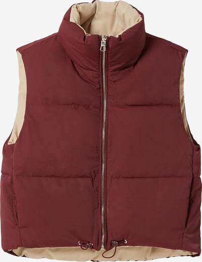 Bershka Gilet en beige / grenadine, Vue avec produit