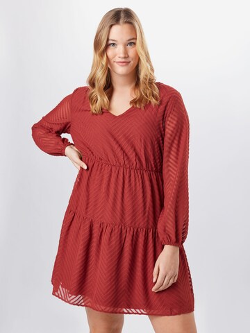 ABOUT YOU Curvy Dress 'Lia' in Red: front