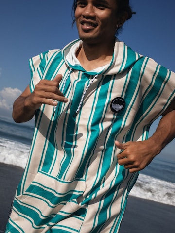 woodsandwaves - Albornoz corto 'Surf-Poncho' en Mezcla de colores
