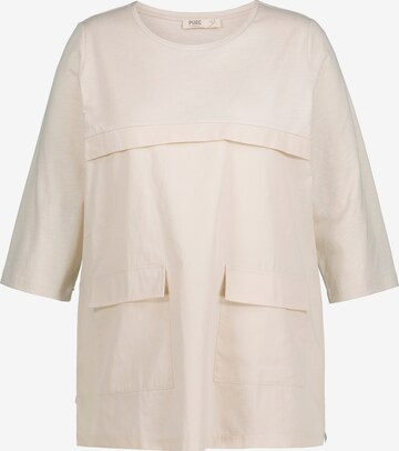 Ulla Popken Shirt in Beige: voorkant