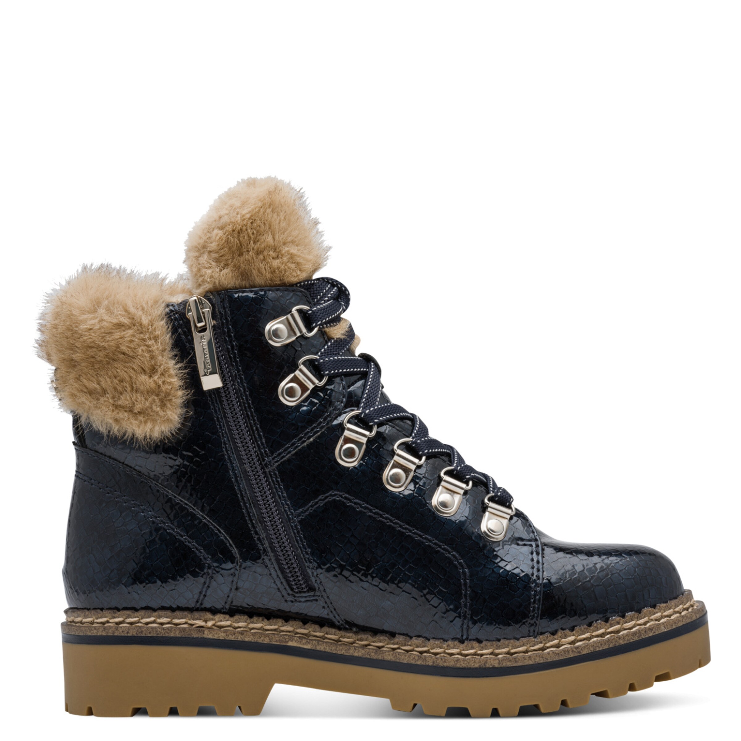 Tamaris Schnürstiefelette in Blau