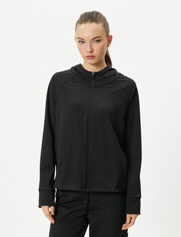 Koton Sweatjacke in Schwarz: Vorderseite