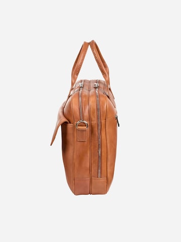 NEGOTIA Leather Laptoptasche 'Orden'‌‌‌‌‌‌ in Braun