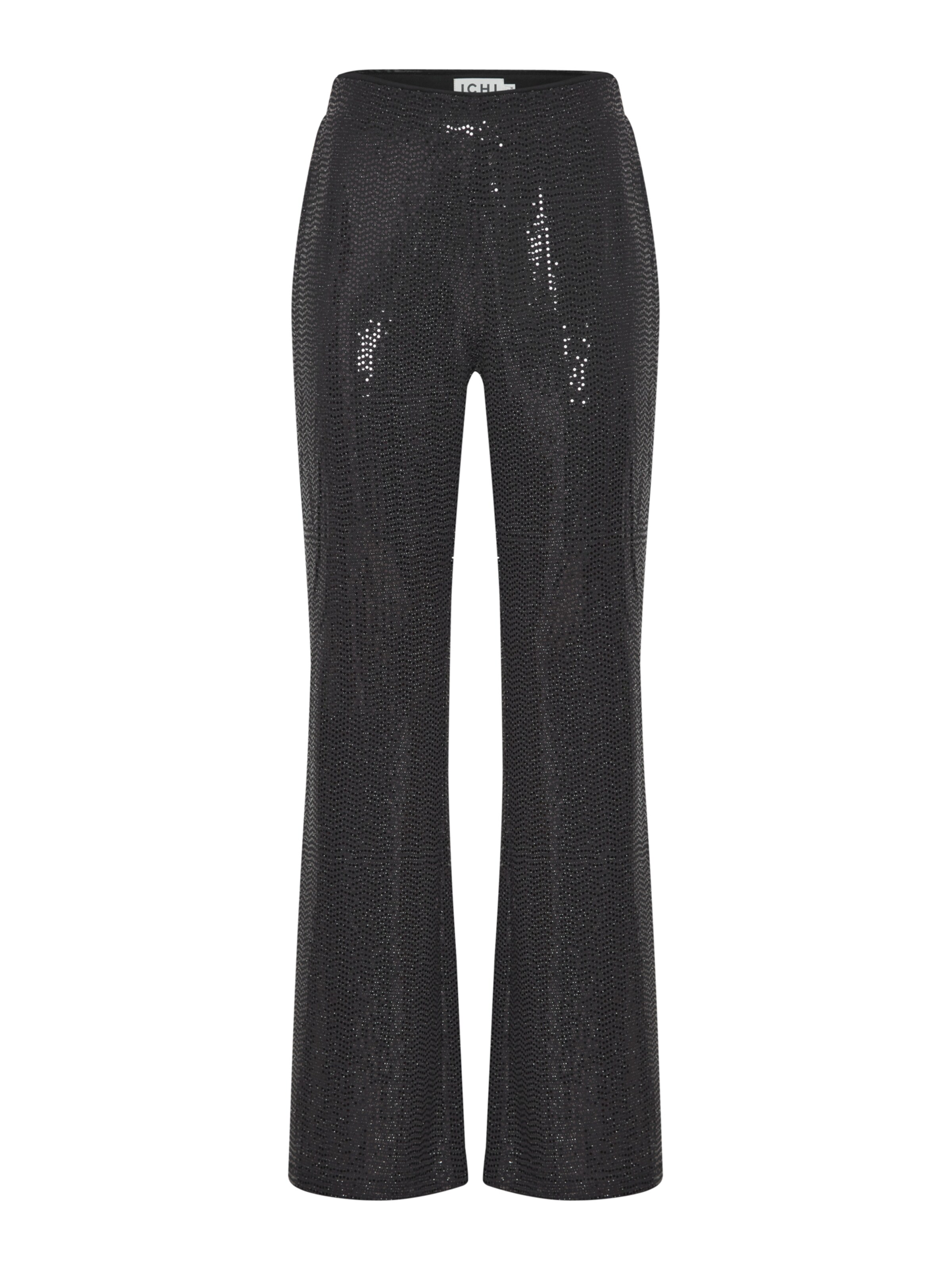 ICHI Flared Bukser 'IHLOANE' i sort: forside